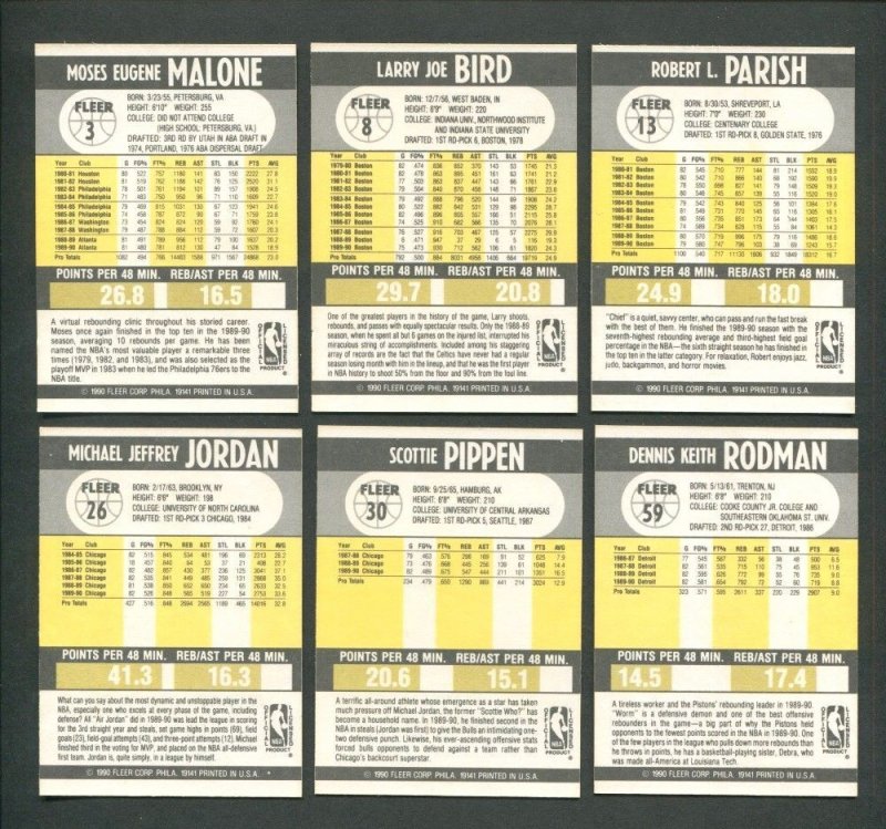 1990-91 Fleer  Basketball Card Set (MINT)