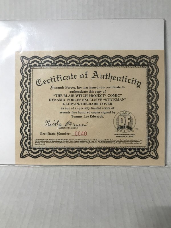 The Blair Witch Project #1 Signed With Certificate 