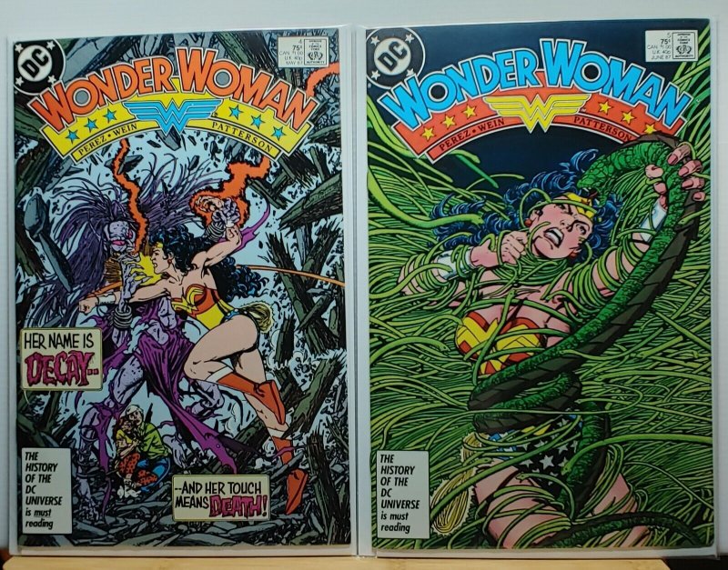 ?Wonder Woman #4 & 5 (1987) 1st Appearance of Decay and Bondage Cover High GRD