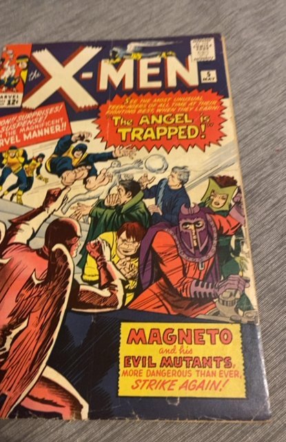 The X-Men #5 (1964) The Angels trapped see description