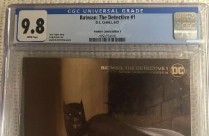 ?~DC ~BATMAN:THE DETECTIVE #1~DELL'OTTO Frankie's Comics B Variant~CGC 9.8~?