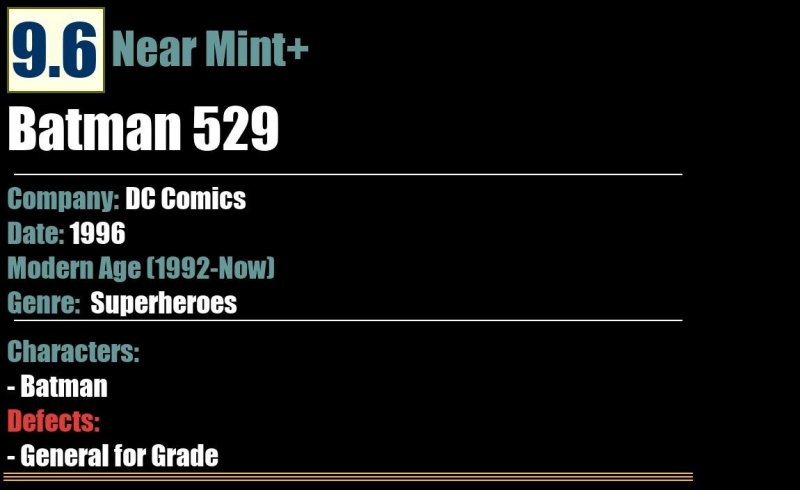 Batman 529 (1996) NM+ DC Comics