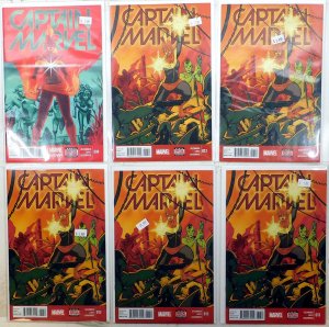 Captain Marvel Lot of 6 #4, 13 x5 (2015) Marvel Comics 1st Print Comic Books