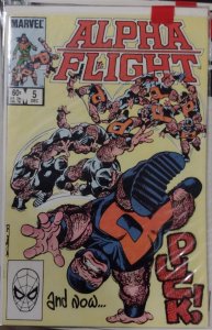 alpha flight # 5 1983 marvel DISNEY  john byrne   PUCK  VINDICATOR