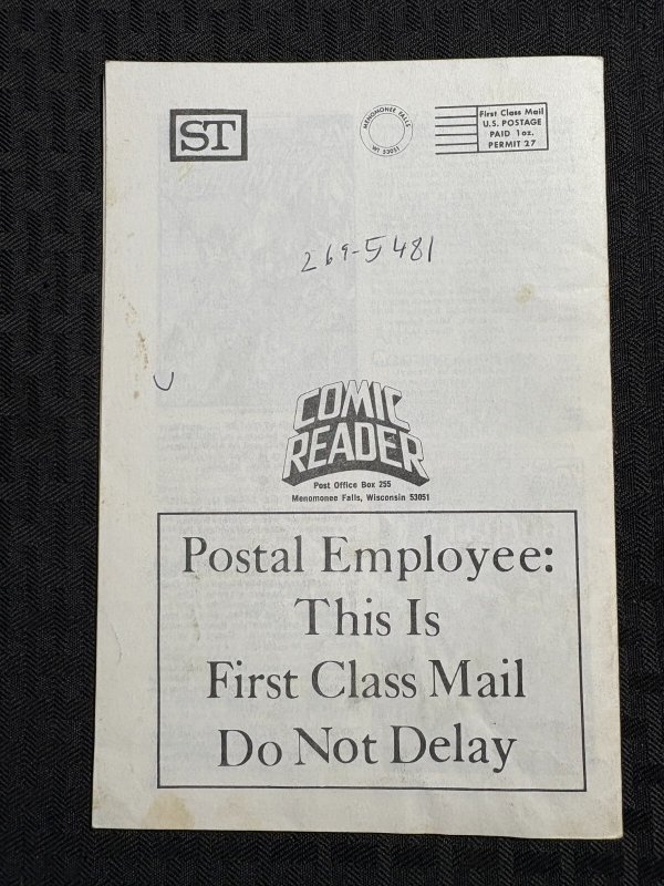 1975 COMIC READER Fanzine Magazine #115 VG 4.0 Joe Sinnott Thor Cover