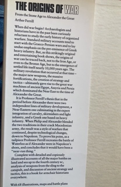 The origins of war, FERRILL, 1985