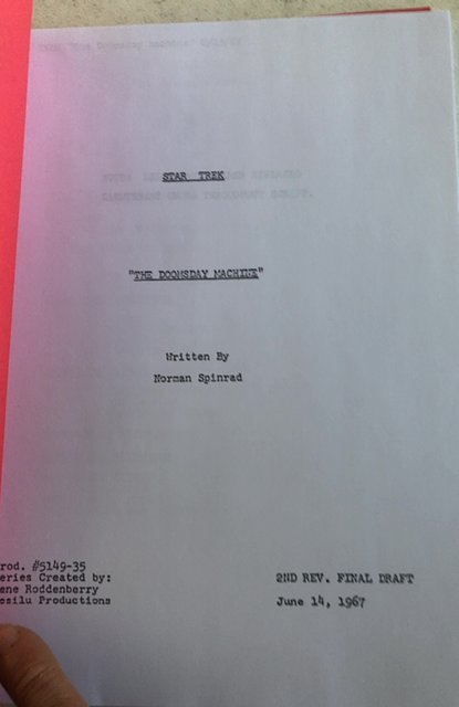 Star trek doomsday machine second revised final draft script see all my trek!