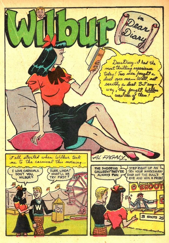 WILBUR COMICS #5 (Summer 1945) 5.5 FN- 1st Appearance of KATY KEENE! Teen Humor!