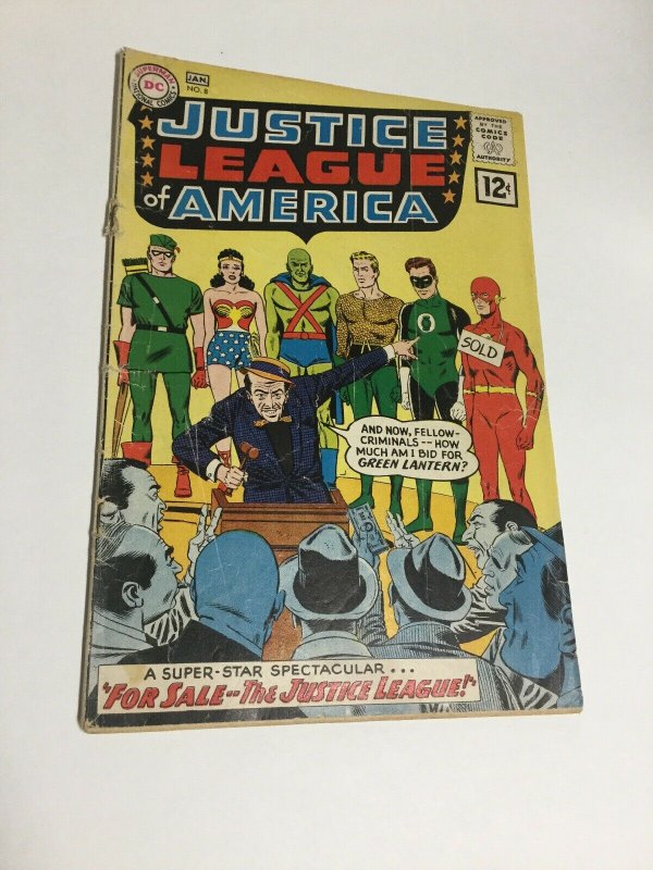 Justice League Of America 8 Gd+ Good+ 2.5 Top Staple Detached DC Silver Age