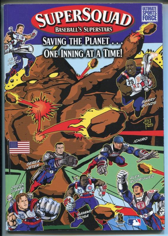 SUPER SQUAD #1 2002-TRIUMPH BOOLS-BASEBALL SUPER HEROES-JETER-SOSA-GIAMBI-fn