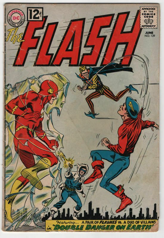 Silver Age Flash Comics #129 Golden Age Flash Appearance 1962