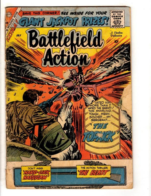 Lot Of 8 Battlefield Action Charlton Comic Books # 17 20 23 25 55 56 60 61 JL40