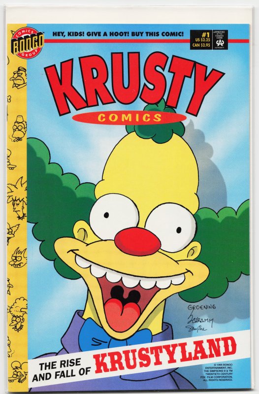 Krusty Comics #3 (1995) Krusty the Clown