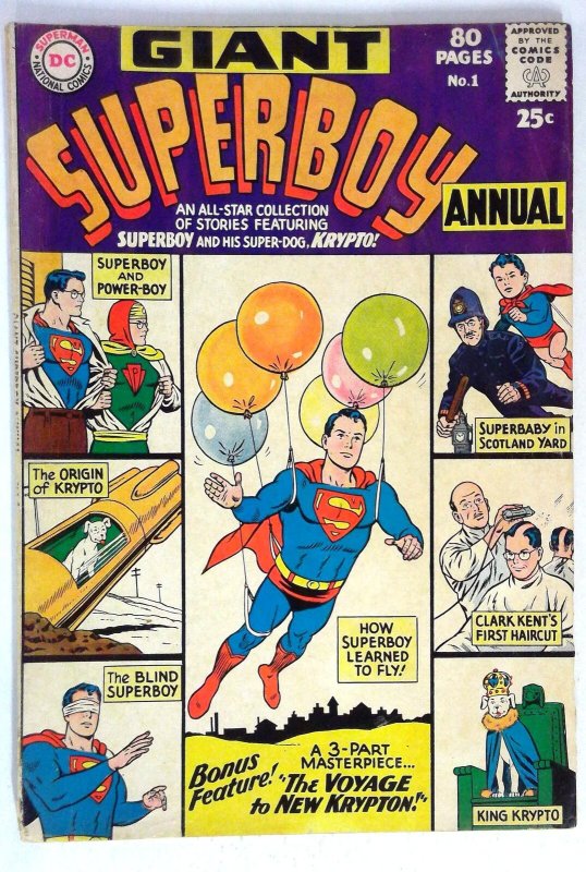 Superboy Annual #1 Krypto Power-Boy DC (1964) VG