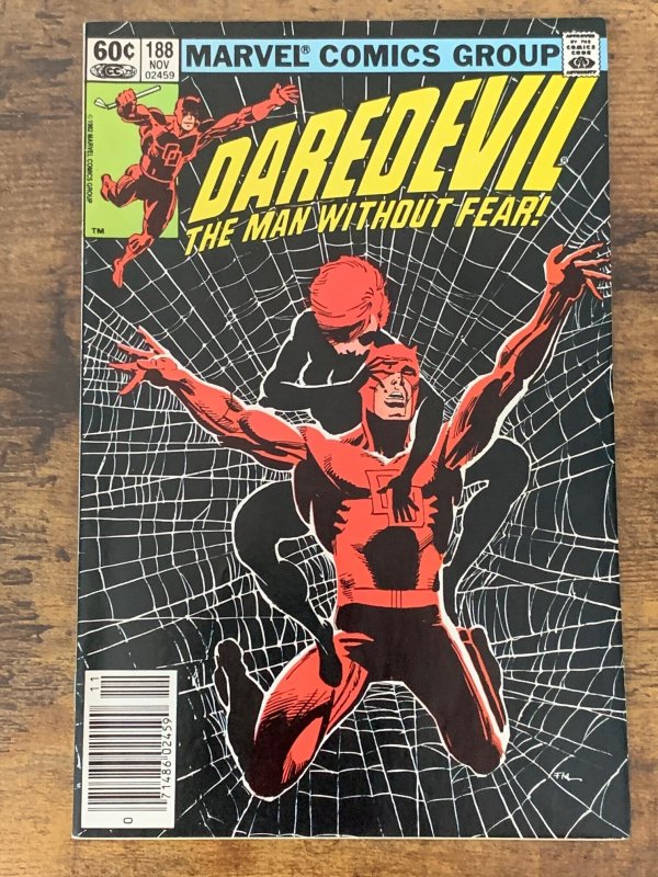 Daredevil #188 (1982). VF/NM. Black Widow app. Newsstand Ed. Miller-a.