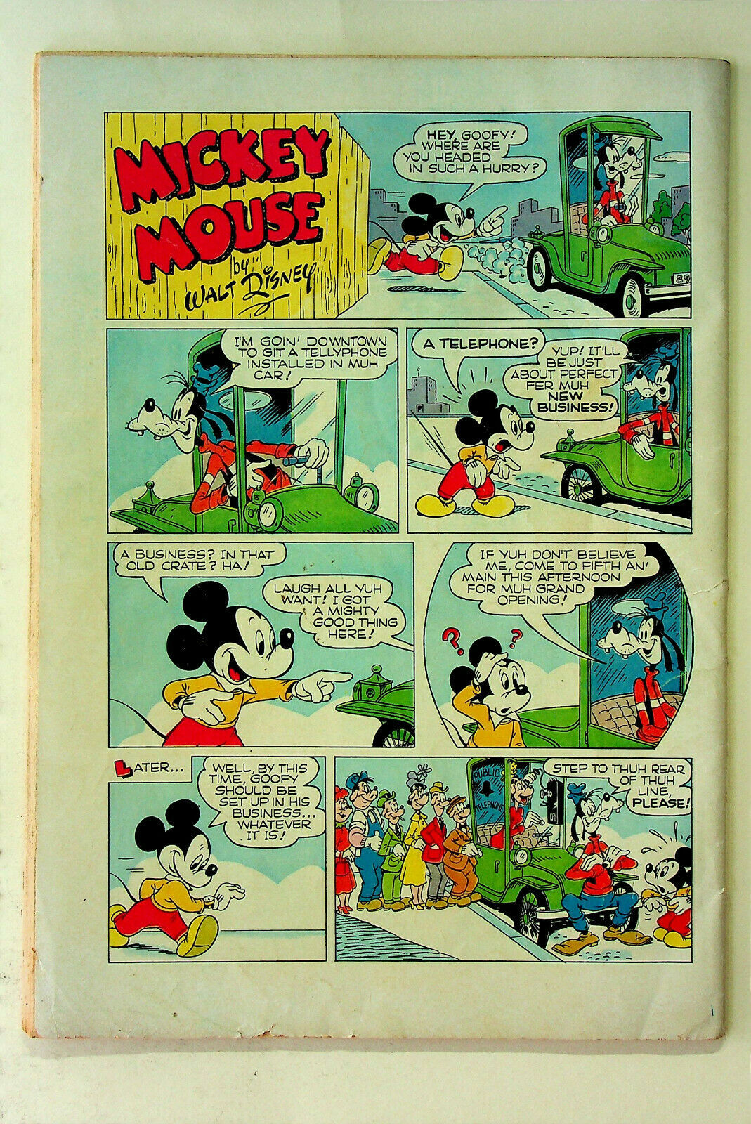 Four Color #371 - Walt Disney's Mickey Mouse (Feb-Mar, 1952, Dell) - G