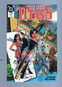 The New Titans #55 - 1st. App. Troia (Donna Troy). George Perez Art. (9.2) 1989