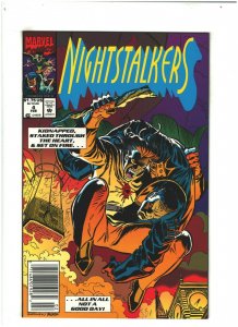 Nightstalkers #4 NM- 9.2 Newsstand Marvel Comics 1993 Midnight Sons