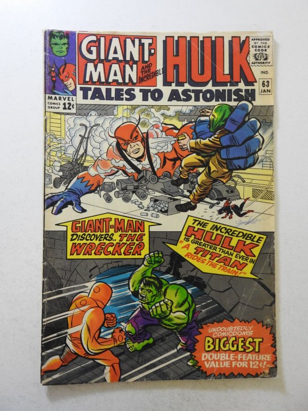 Tales to Astonish #63 (1965) VG Condition ink fc