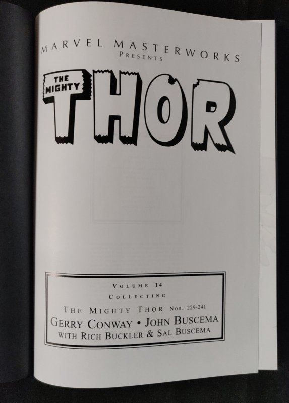 2015 Marvel Masterworks: The Mighty Thor Volume 14 - 1st printing HC OOP (9/9.2)