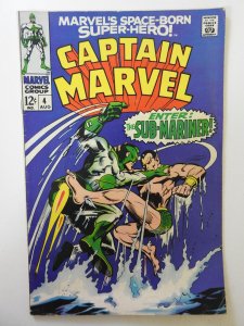 Captain Marvel #4 (1968) FN Condition! Manufactured W/ 1 staple