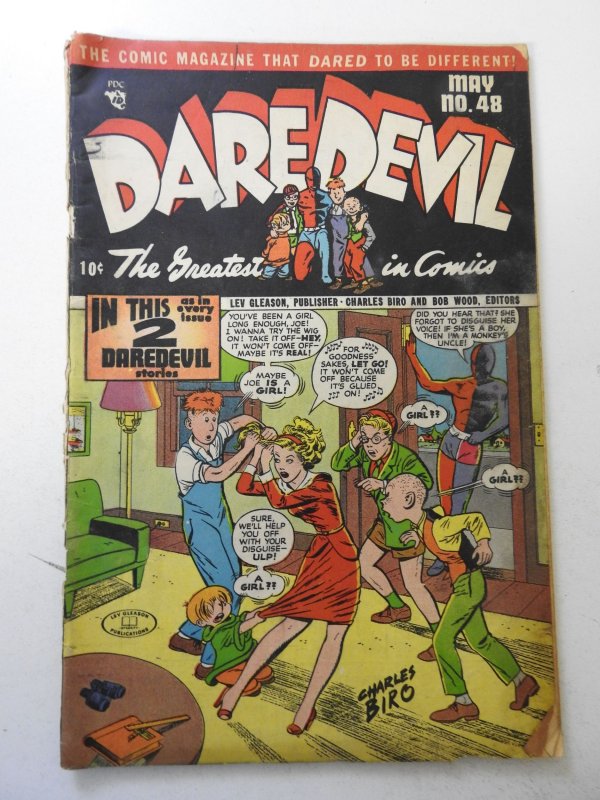 Daredevil Comics #48 (1948) VG- Condition 1 in spine split