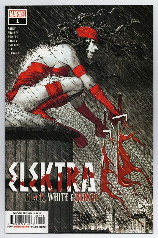 Elektra Black White & Blood #1 Main Cvr (Marvel, 2022) NM