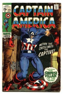 Captain America #125 comic book 1970 comic book- Marvel -vg