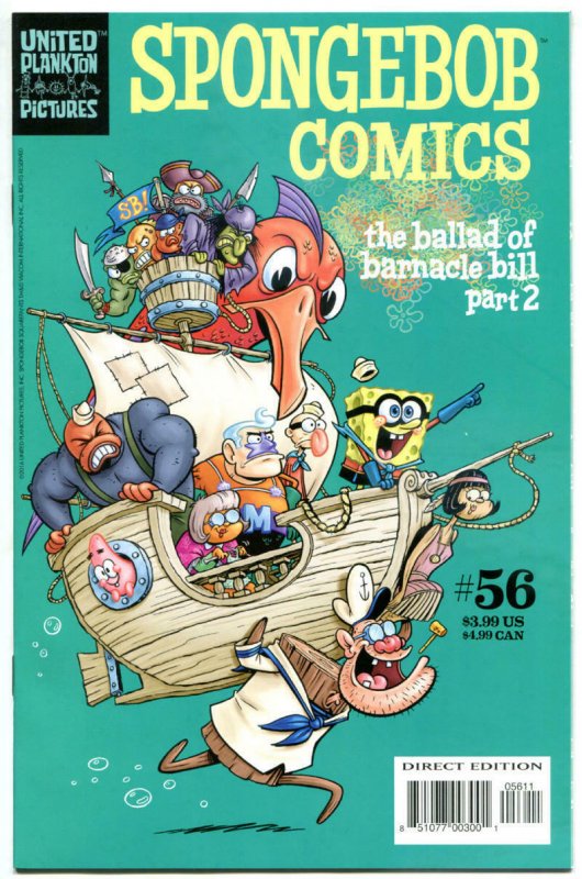 SPONGEBOB #56, NM, Square pants, Bongo, Cartoon comic, 2011, more in store 