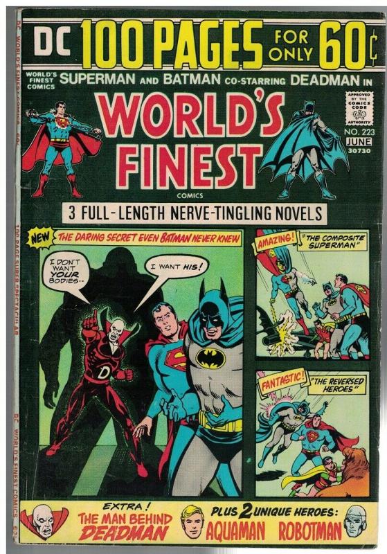 WORLDS FINEST 223 VG-F June 1974