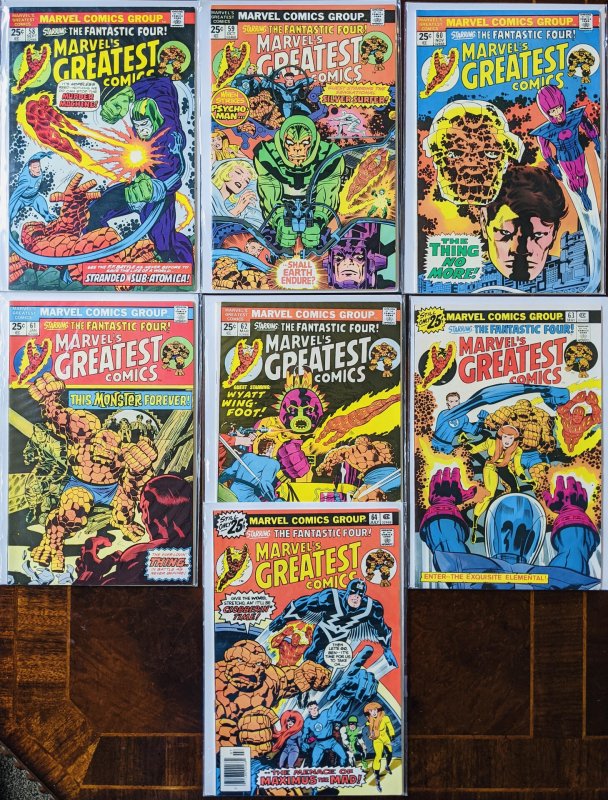Marvels Greatest Comics Ft. The Fantastic Four! Excellent Condition! 7 book lot!