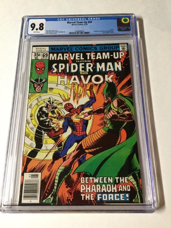 Marvel Team-up 69 Cgc 9.8 White Pages Spider-man Havok