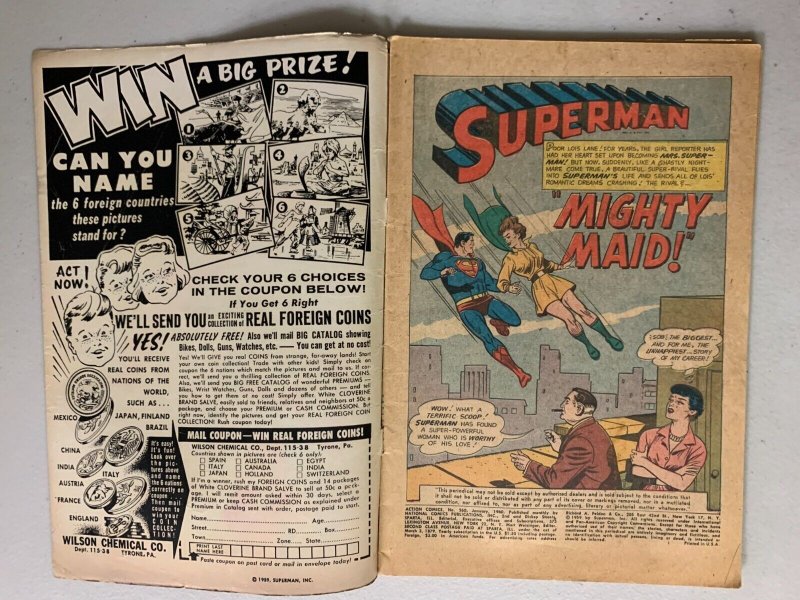 Action Comics #260 cumulative cover fold Supergirl + Congorilla 3.0 (1960)