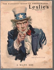 Leslie's Illustrated Weekly 2/15/1917-J. M.  Flagg I Want You cover-G/VG