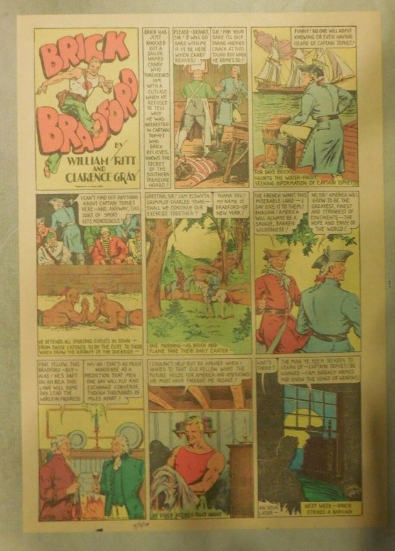  Brick Bradford Sunday Page by Ritt & Gray from 8/20/1938 Tabloid Size: 11 x 15