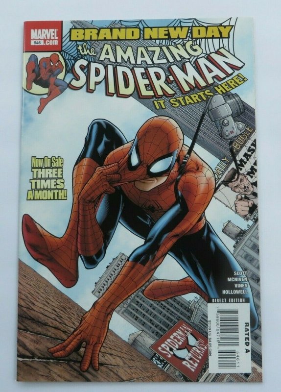 Amazing Spider-Man #546 VF/NM Key Issue 1st App. Jackpot Mr Negative Marvel 2008