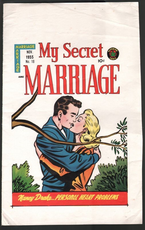 My Secret Marriage #18 Printers Proof Cover Sheet 1955-Superior Comics-rare-VG