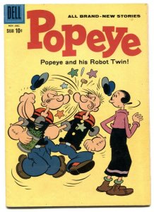 Popeye #56 1960- Dell comics- Robot Twin FN-