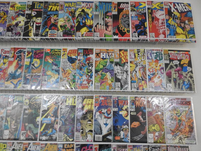 Huge Lot 130+ Comics W/ Iron man, Ghost Rider, Silver Surfer, Wolvie+ Avg VF+!!