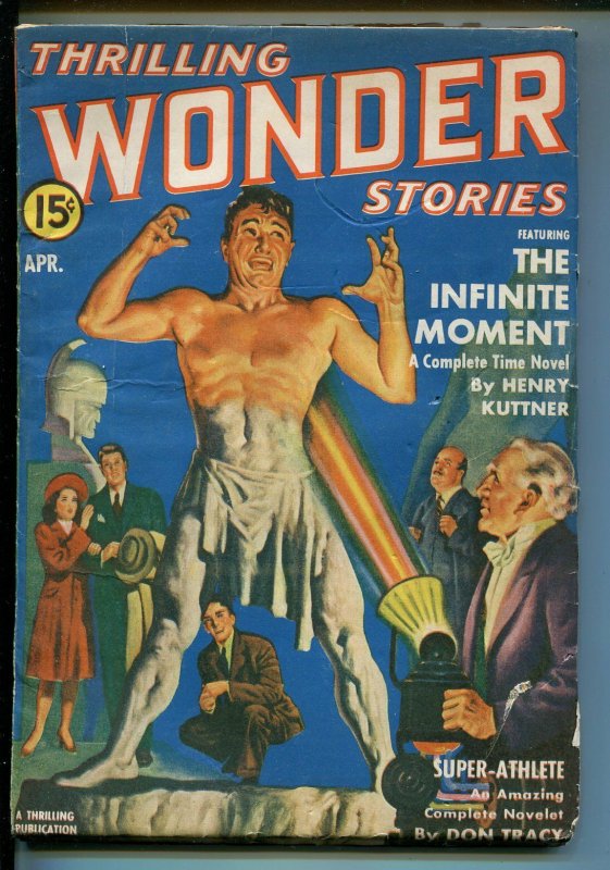 THRILLING WONDER STORIES 8/1942-EARLE K BERGEY-RAY CUMMINGS-PULP-vg/fn