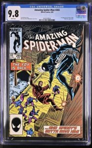 AMAZING SPIDER-MAN #265 CGC 9.8 1ST SILVER SABLE BLACK FOX WHITE PAGES 8024