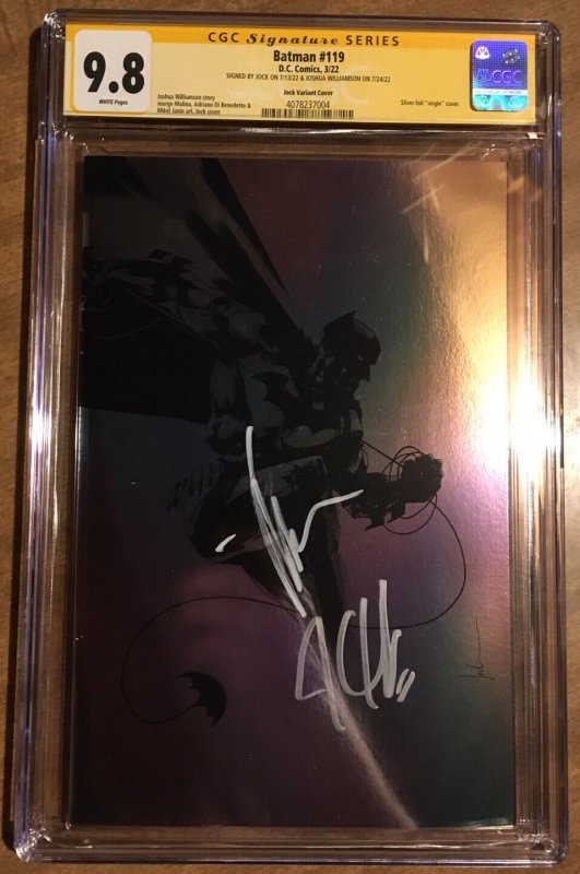 1ST FULL ABYSS Batman #119 2X SIGNED 1:50 Jock Foil Variant CGC 9.8 NM+/M