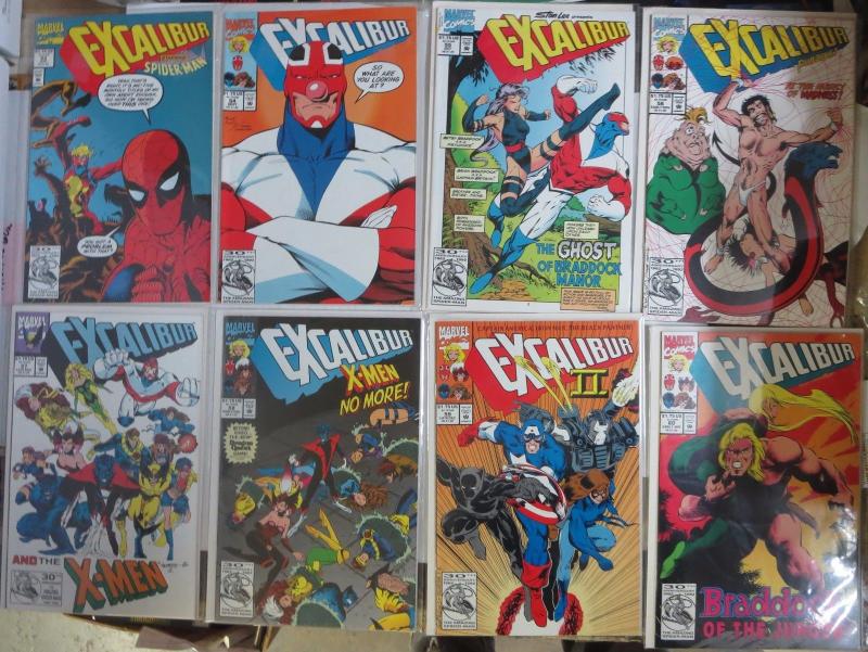 EXCALIBUR Lot of 76 books F-VF Captain Britain Psylocke Marvel Comics 1988-2004