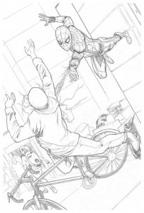 Spider-Man Homecoming Original Spider-Man Art SPLASH