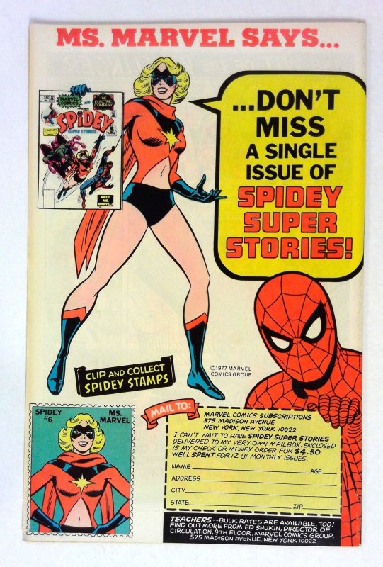 Spidey Super Stories #22 (1977) Ms. Marvel John Romita Marvel VF