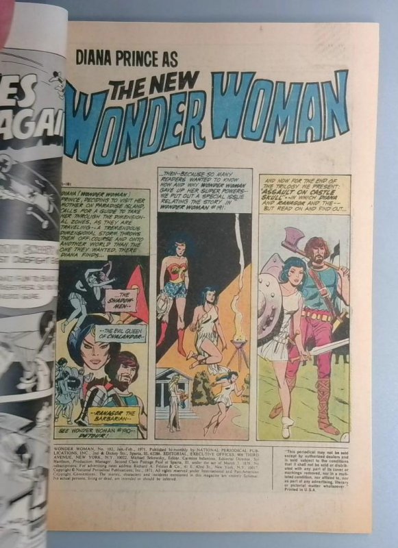 Wonder Woman #192 VF/NM DC 1971 BW1