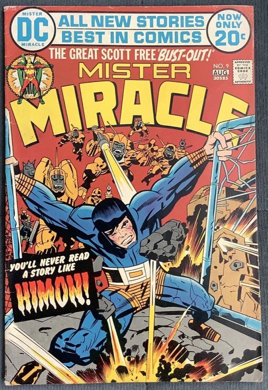 Mister Miracle #9 (1972, DC) Jack Kirby Cover & Art! 1st Appearance Himon! FN+