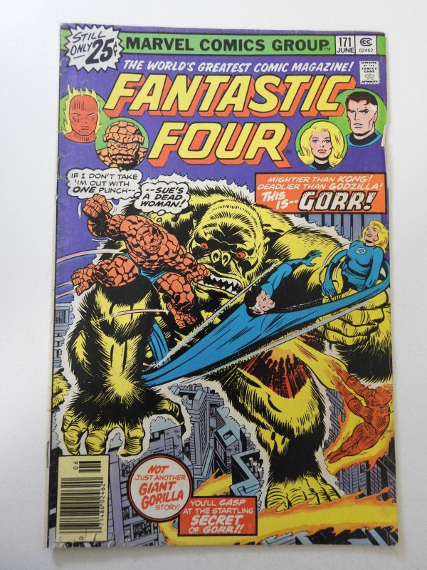 Fantastic Four #171 (1976) VG Condition moisture stain, tears bottom of book