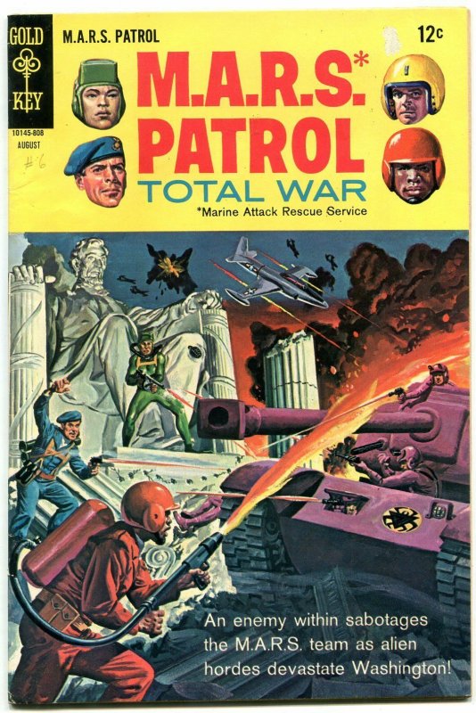 M.A.R.S. Patrol Total War #6 LINCOLN MEMORIAL BATTLE CVR VG