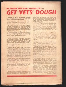American Veteran #1 4/1946-First Issue-Newspaper format-Pin up pix-pulp ficti...